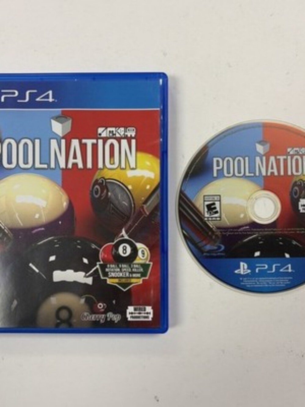 PoolNation PS4 Game - Blue and Red Cover Art